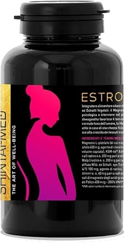 Shintai-Med Estrovital – Integratore Donna con Maca, Ashwagandha KSM-66, Zafferano e Damiana – Magnesio e Folato – Benessere Mentale e Vitalità – 120 Capsule Vegane da 550 mg