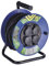 Emos P19625 Avvolgicavo Professionale prolunga, 25 m di Cavo con 4 Prese Schuko, 2,5 mm2 di Gomma, IP44, per Uso Esterno, Nero/Rosso