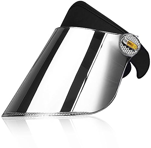 WAYCOM Sun Cap, Sun Visor Hat Silver&White - UV Protection Hat -Premium UPF 50+ Hat for Hiking, Golf, Tennis, Outdoors (Black)