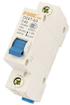 sourcing map AC 230 / 400V 40A 1 interruptor bipolar | Protección contra sobrecarga MCB Circuito DZ47-63-C40