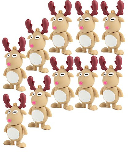 A Plus 10 Piezas Memoria USB de 8GB Reno de la Navidad USB Flash Drive Lindo Regalo