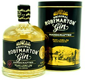 Robymarton Gin - Original Italian Premium Gin - Gusto Speziato con 11 Botaniche - In Confezione Regalo con Latta Serigrafata Originale - Ideale per Gin Tonic e Cocktail Gourmet - 70cl - 47% vol.