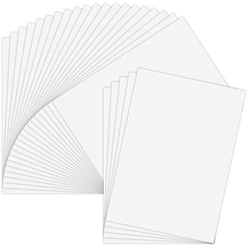 AIEX 25 ark utskrivbart vinylklistermärke papper självhäftande vattentät matt vit för laser- och bläckstråleskrivare A4 (297 x 210 mm)