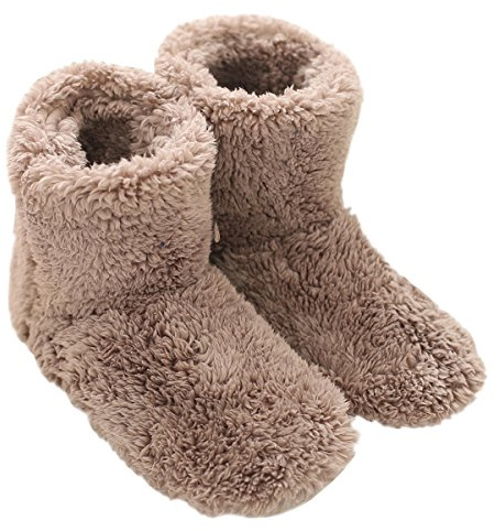 mianshe Women's and Men's Booties Slippers Socks Memory Foam House Shoes Indoor Soft Sole Khaki 12-13 Women/10-11 Men
