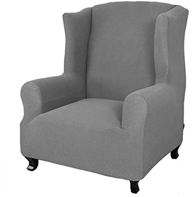 GUYIRT Strecken Sesselbezug 1-teiliger weicher Spandex-Jacquard Sesselhusse Wohnzimmer-Schonbezüge für Sesselhusse mit Schaum -hellgrau