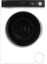 Sharp ES-BRO814WA-DE Waschmaschine Frontlader / 8 kg / 1400 U/min/Adanced Inverter Motor / 15 Programme inkl. 15 min Kurzprogramm und Dampffunktion/AquaStop/Weiß