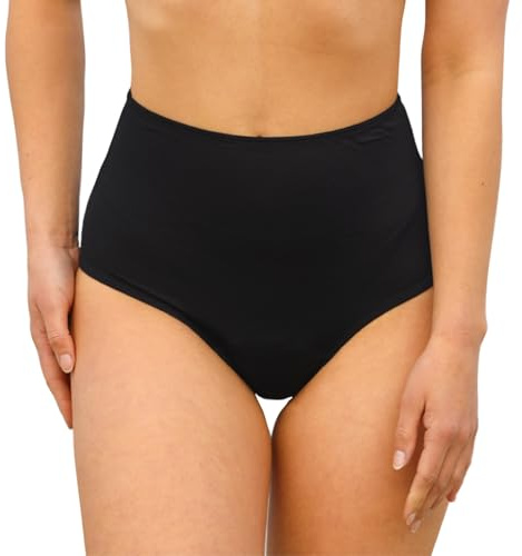 MYLILY Bikini Donna Mestruale Nero | Costume Vita Alta | Slip da Bagno Donna | Costumi a Vita Alta | Slip del Bikini del Periodo (XS)
