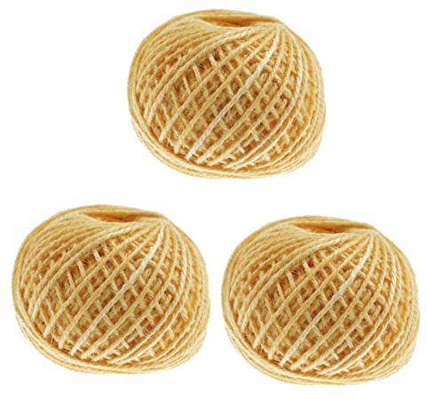 Ciieeo 3 Rolls Paper Rope for Household DIY Braiding Creative Tag Rope Decor Craft Alternative
