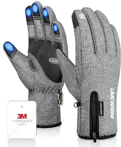 UMEWARM -10℉ Waterproof Winter Gloves Men, Touchscreen Fingers Snow Ski Gloves Women, 5-Layer Touch Screen Cold Weather Gloves