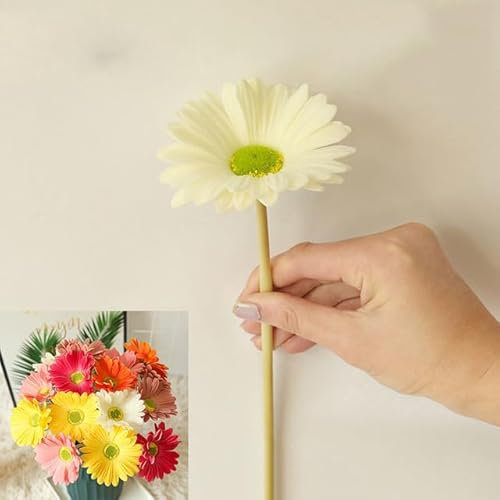 AYUMN 5 Stück/55 cm pastoraler Stil, künstliche Blumen, Heimdekoration, Hochzeitsdekoration, Fotografie-Requisite, Hand-Blumenbündel, Gerbera 1