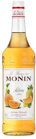 MONIN Sirup Melone 1,0 l | Fruchtiger Melonengeschmack für Cocktails, Limonaden, Sommerdrinks und Desserts - erfrischend und vielseitig