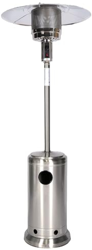 JSLJJBD Patio Heater, Terrassenheizer, Terassenheizstrahler Außen,gasheizung, Sofortheizung, Geräuschlose Heizung, Mobiler Heizofen Für Den Außenbereich Liquefiedgas Stainlesssteel