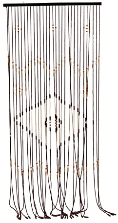 Retro Wooden Beaded Door Curtain 90x208cm Partition Curtain Pendant Wooden Beaded Door Curtain Decoration Curtain Design Hanging Summer Blind Fly Curtain Screen for Room Divider, Window Decoration