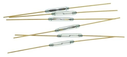 20 Stück Reed-Schalter, 1,8 x 10 mm, magnetischer Steuerschalter, grünes Glas, Reed-Schalter, Glas, normalerweise offener Kontakt for Sensoren, 1,8 x 10 mm