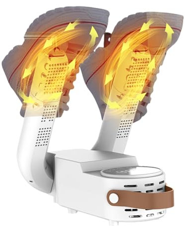 Sèche-chaussures De Ski - Sèche-chaussures Électrique | Chauffe-chaussures À Dissipation Thermique À 360° | Sèche-gants Et Chauffe-bottes 150 W Avec Support Télescopique Et Écran LED | Le Sèche-bottes