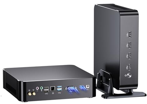 Kinupute Mini PC, Ordinateur de Bureau i5-4200M 2.5-3.1GHz, Win-10 Pro, 16G DDR3, 256G SSD, HDMI, Port VGA, USB3.0, WiFi6, BT5.2, Gigabit Ethernet pour Entreprise/Education/Bureau/HTPC