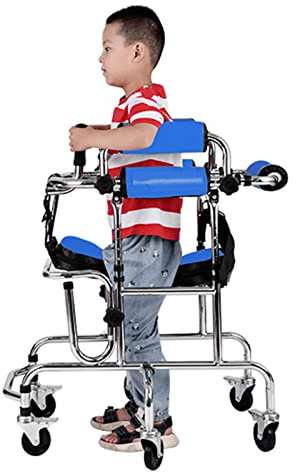 Caminante de Rodillos, Caminante de Rodillos de pie, Caminante de tacón Alto con reposabrazos, Caminante de Ruedas para niños discapacitados, Plataforma de rehabilitación Infantil, 80-120 cm