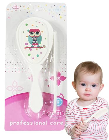 Baby-Haarbürsten-Set, weiche Borsten, Babyhaarbürste, Wiegenkappe, Haarbürste, Babybürste und Kamm-Set, Massagedusche, Kopfhautpflege, Sicherheit, Kinderprodukte für und Mädchen