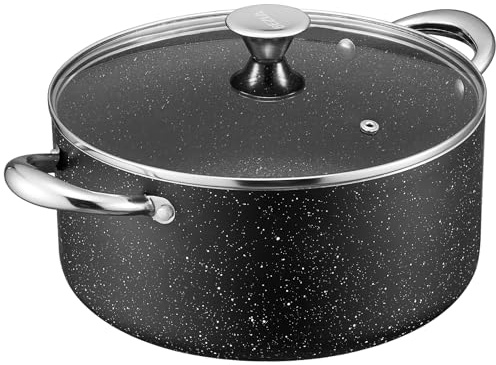 BEZIA Large 8 Quart Nonstick Stock Pot with Lid, Induction Cooking Pot Soup Pot, Non-toxic and Oven Safe, Perfect for Stews, Soups and All Stovetops, PFOA PFAS Free