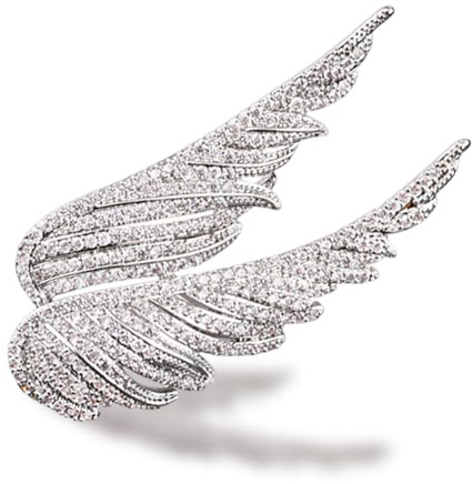 Broche,Ailes D'Ange Broches Ailes de Plume Broches,Épinglette Ailes Broche,Décoratif Broche pour Femme,pour Chapeau,Sac,Mariage,Anniversaire,Robe Élégante