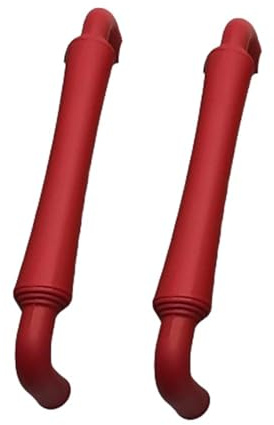 Mifeiwukawa Schrankgriffe, Zinklegierung, Küchenschublade, bunt, Badezimmer, Kleiderschrank, Türknäufe, Kommoden, Schrankhebel, Lochabstand 128 mm, Rot, 2 Stück