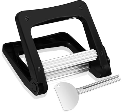 NOLITOY Ergonomischer Zahnpastatubenausdrücker aus Aluminiumlegierung Praktischer Metallquetscher für Metalltuben Bequem und Langlebig