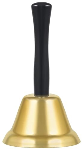 Hunwutef Metalltee Tischglocke, Glocke Klein, Handglocke Klassische, Handglocke Glocke, Glöckchen, Hand Tischglocke für ür Erwachsene und Kinder, Schulkirche Hotel