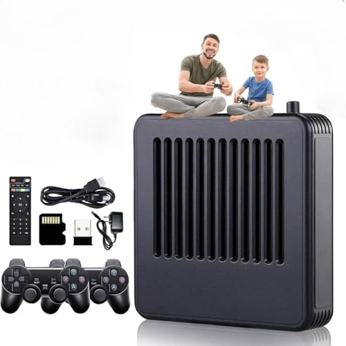 4K HDMI Retro Spielekonsole mit 100.000 Games, kabellose Controller, Plug & Play für TV, ideale Unterhaltung für Kinder, Erwachsene & Retro-Fans (64GB)