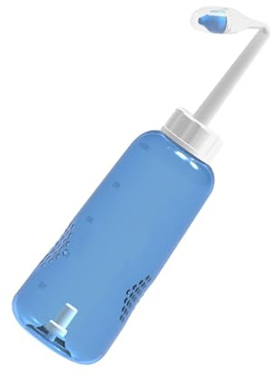 SHERCHPRY Serum Physiologique Bouteille en Plastique 500Ml pour Nettoyage Nasal 2 Embouts, Utilisation Renversée et Contrôle à Bouton Unique, Adapté Garçon et Filles et Adultes