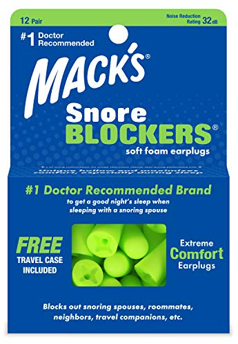 Mack's Snore Blockers Soft Foam Earplugs 12 pair