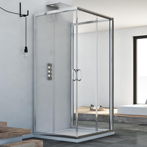 Idralite Junior Trio 3-seitige Duschkabine 75x80x75 cm H185 Klarglas