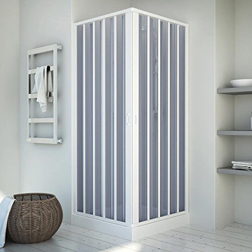 Cabine douche 70x70CM H185 en Plastique pvc modèle Energy avec l’ouverture centrale
