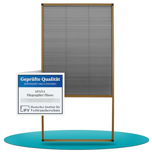 APANA Fliegengitter Plissee für Dachfenster 80x160 cm – Insektenschutz zum Zuschneiden aus Aluminium & Polyester – Mückenschutz für Dachschrägenfenster mit Bürstendichtung