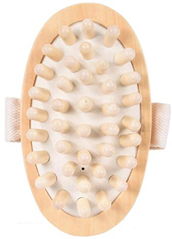 CHEYLIZI-1pc Anti-cellulite De Massage Naturel Du Corps En Bois Brosse Brosse De Massage Du Corps Poignée Gommage Exfoliant Brosse Pour Muscle Relax Circulation Sanguine Soins D'hygiène Personnelle