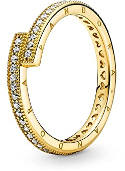PANDORA SHINE Damen Ring funkelnder Ring gelbvergoldet, Zirkonia 169491C01 56