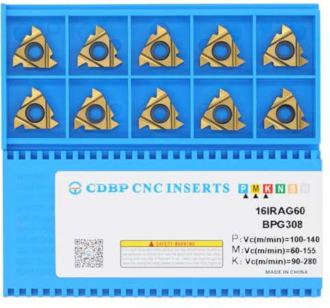 CDBP Inserti per Filettatura Interna 16IR AG60 per Tornio CNC, 10 pezzi