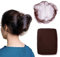 ZefeqCo 100Pcs Brown Hair Net 24 Invisible Hair Nets for Women and Men - Perfect for Hair Bun, Sleeping, & Kitchen Food Service