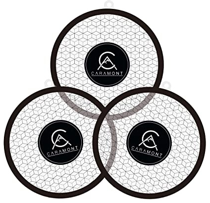 Caramont, Juego de 3 Alfombrilla para Placa de Inducción (Magnética), Protección Anti arañazos, Protectora de Silicona Antideslizantes, Aislante Térmico, Reutilizable, Protege la Placa, 20 Cm