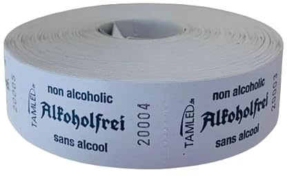 TAMLED Bonrolle ALKOHOLFREI 1000 Abrisse perforiert fortlaufend nummeriert