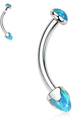 AROWRO ögonbrynspiercing smycke G23 titan ögonbrynsringar ögonbrynshantel navelringar navelringar vertikala labretssmycken läppring rook Tragus Daith örhänge 16G 6–12 mm