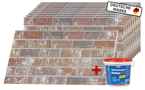 AS Country Stone - Wandpaneele Steinoptik - 3D Effekt - Wandverkleidung Steinoptik für Küche, Wohnzimmer, Innen- und Außenbereich - Steinoptik Styropor - 3D Wandpaneele - Akustikpaneele | ST410 |