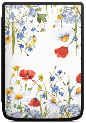 DeinDesign Coque pour liseuse Compatible avec Vivlio Touch HD Plus Etui pour liseuse Protection pour liseuse Prairie Couronne de Fleurs Nature