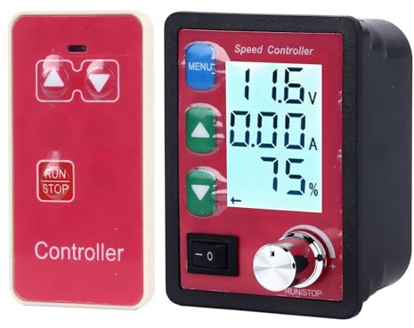 Controlador de Velocidad del Motor de CC, Pantalla LCD de 20 A Control Remoto Controlador de Accionamiento del Motor Regulador de Velocidad Gobernador de Velocidad del Motor con