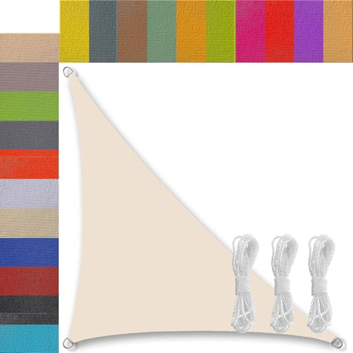 sonnensegel 2x3x3.6m Dreieck Rechter Winkel segeltuch wasserdicht sonnensegel nach maß balkon regenschutz 95% UV Schutz Windschutz Überdachung Plane für Garten Terrasse Outdoor Nicht-gerade Weiss