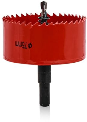 75mm Hole Saws Cutter, HSS Bi-Metal Drill Bit for Wood, Plastic, UPVC, Fiberglass and Plasterboard