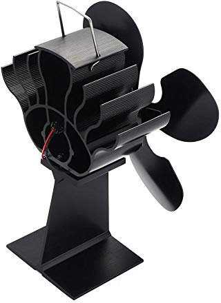 HPTHLY Hot 4-Blade Heat Powered Stove Fan For Wood/Log Burner/Fireplace