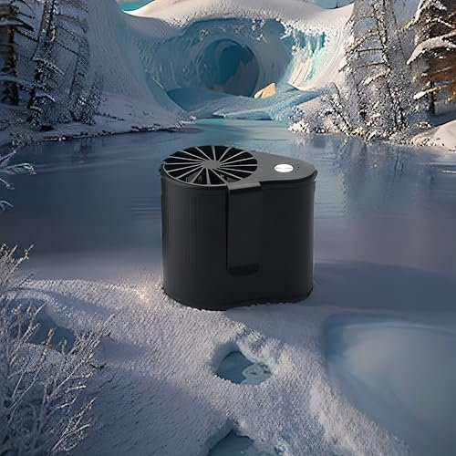 OUGHTOSIS Portable Waist Fan shirt fan clip rechargeable 10000RPM double clamps 5-blade submarine-style powerful wind for up to 8 working hours quiet personal fan Mini Fan Outdoor & travel/black