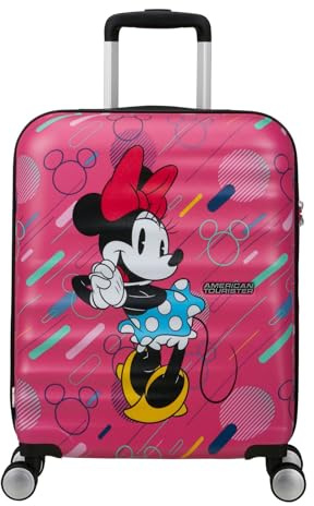 American Tourister Wavebreaker Disney FL - Spinner S, Handgepäck, 55 cm, 36 L, Mehrfarbig (Minnie Future Pop)