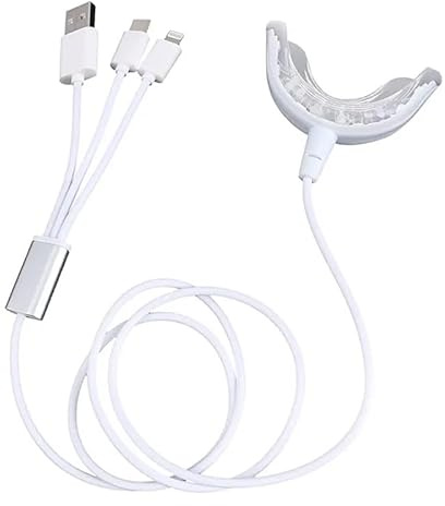 Shinekoo Zahnaufhellung Beschleunigungslampe, blaues LED-Licht Mund Zahnaufhellung Verbesserung Licht Mundpflege Tabletts verbunden mit iPhone/Android/USB