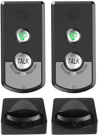 Sarini 2 Way Voice Intercom System Super Long Range Wireless Intercom Waterproof Indoor/Outdoor Interphone Easy Install for Home, Hospital, Office